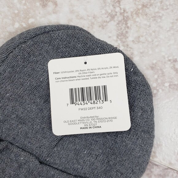 Adult Basic Beanie Cap Cuffed Grey Hat One Size Solid Color Tight Knit Toboggan - Picture 2 of 5